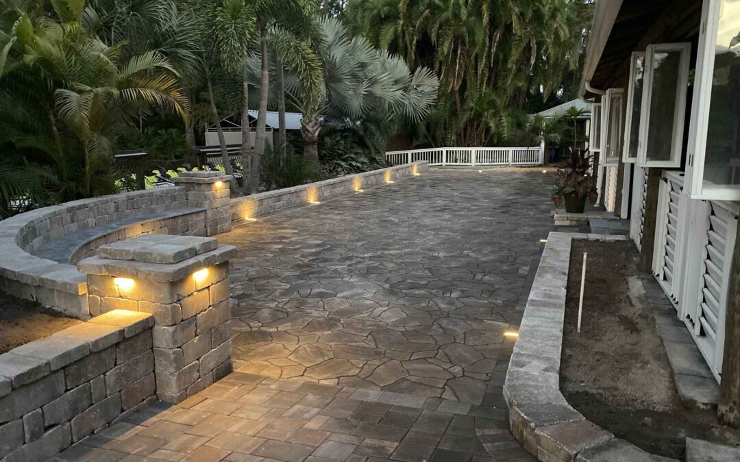 Landscape Lighting with Pavers